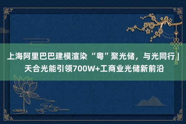 上海阿里巴巴建模渲染 “粤”聚光储，与光同行 | 天合光能引领700W+工商业光储新前沿